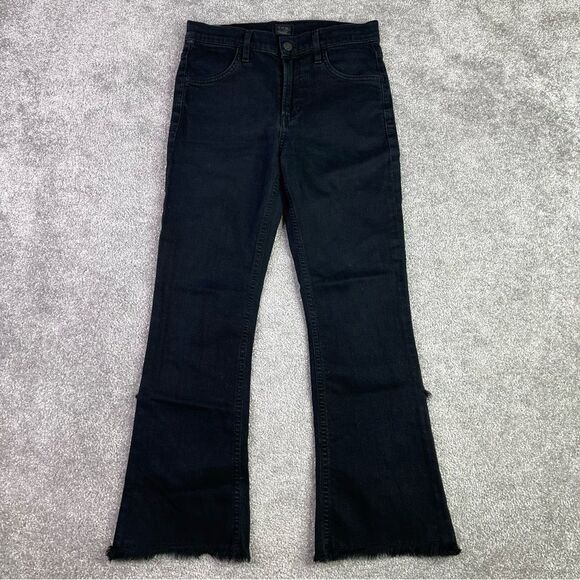 Citizens Of Humanity Denim - Citizens Of Humanity Drew Jeans Women’s 26 Black Cropped Flare High Rise Fray